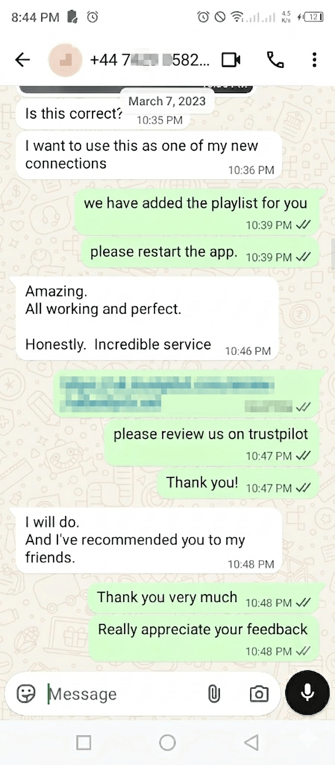 Customer review