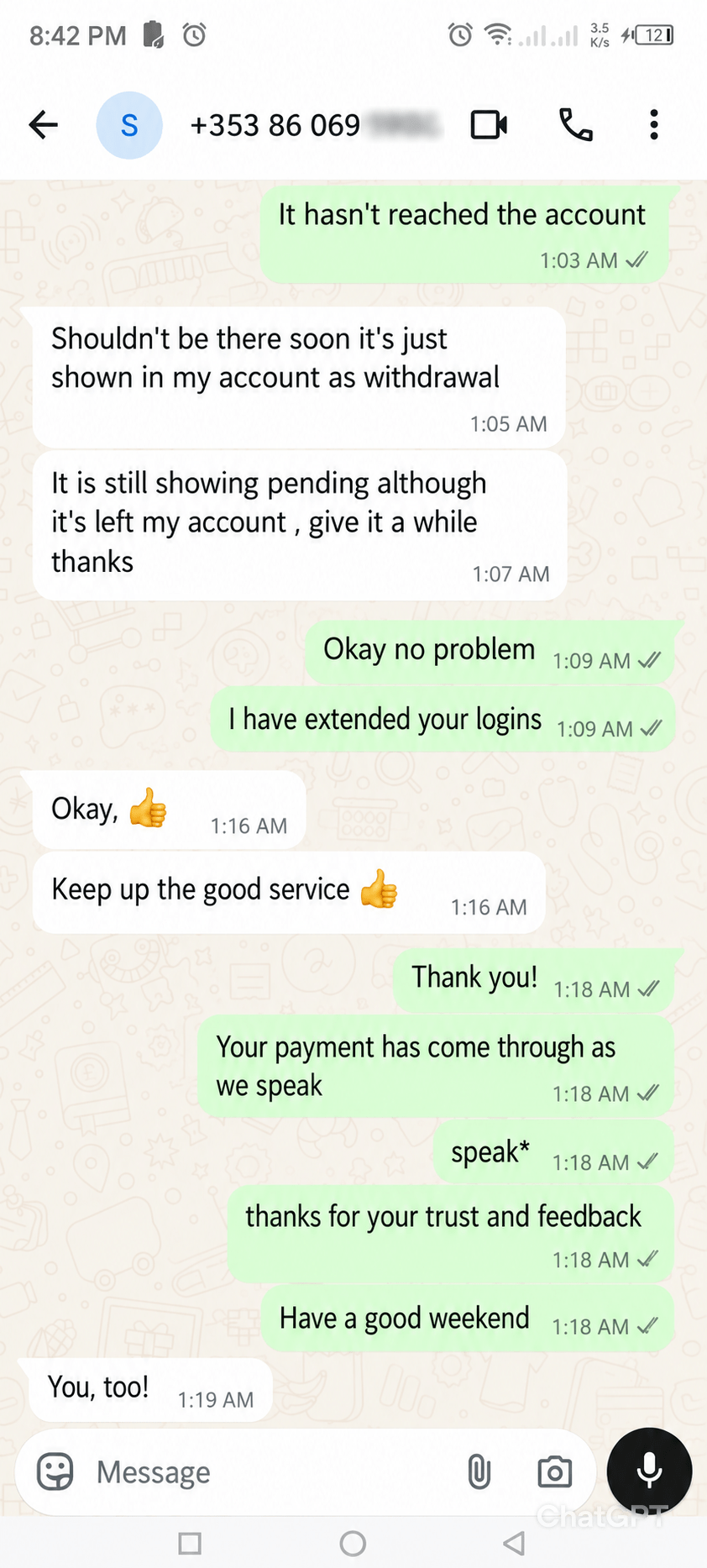 Customer review