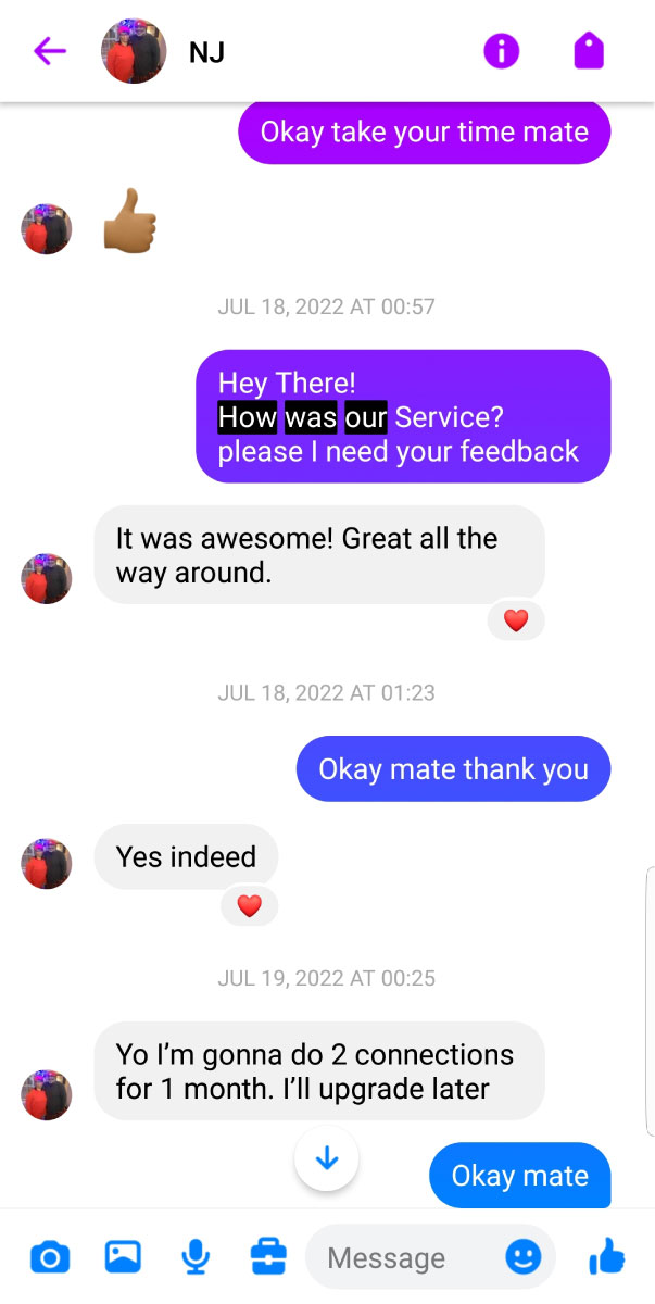 Customer review