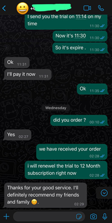 Customer review