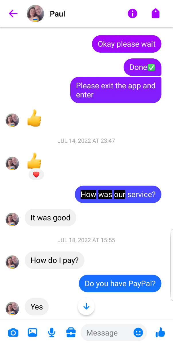 Customer review