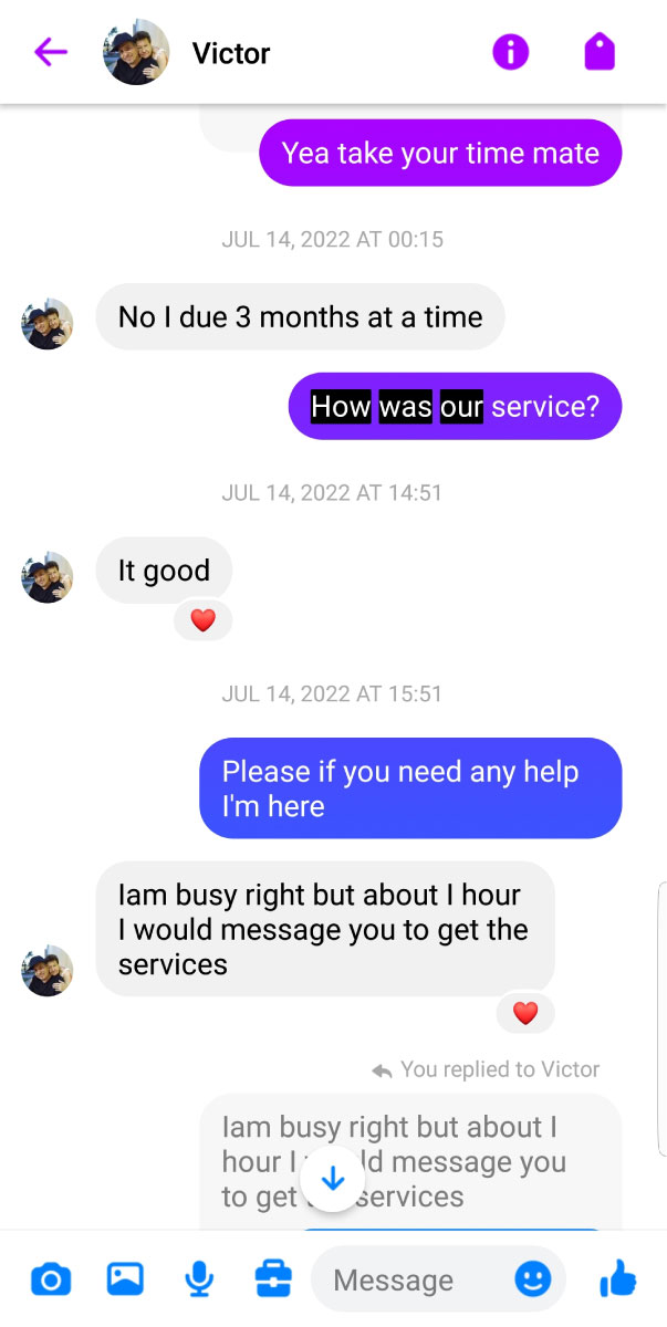 Customer review